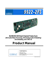 Cobalt Digital Inc 9922-2FS User manual