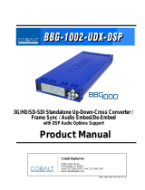 Cobalt Digital BBG-1002-UDX-DSP 3G/HD/SD-SDI Standalone Up-Down-Cross Converter / Frame Sync / Audio Embed/De-Embed User manual