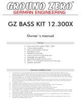 Ground Zero GZ BASS KIT 12.300X Owner's manual