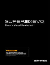 Cannondale SuperSix Evo Owner's manual