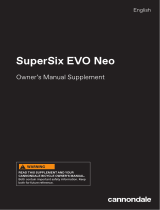 Cannondale SuperSix Evo Neo Owner's manual