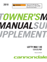Cannondale Lefty Max 140 Owner's manual