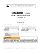 Cannondale Lefty PBR 130 Owner's manual