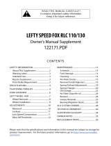 Cannondale Lefty RLC 130 & 110 Owner's manual