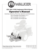 Walker H10, H19, H21 Implement Hitch Mount User manual