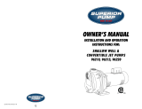 Superior Pump 96210-96215-96220 Owner's manual