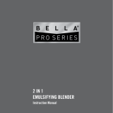 Bella Pro 1HP 2-in-1 Blender Owner's manual