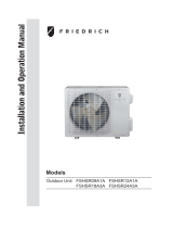 Friedrich  FSHSR12A1A Operating instructions