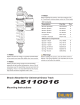 Ohlins AS110016 Mounting Instruction