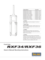 Ohlins RXF36 Air and RXF34 Owner's manual