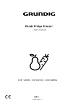 Grundig Frost Free Fridge Freezer with Wine Rack User manual