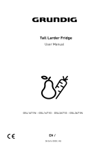 Grundig Tall Larder Fridge with wine rack User manual