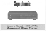 Symphonic CD1100 User manual