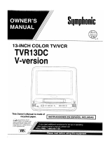 Symphonic TVR13DCV User manual