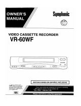 Symphonic VR-60WF User manual