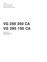 Gaggenau VG 295 150CA Owner's manual