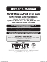 Tripp Lite 4K/60 DisplayPort over Cat6 Extenders and Splitters Owner's manual