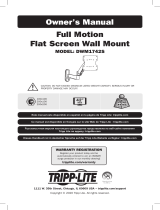 Tripp Lite DWM1742S Full Motion Flat Screen Wall Mount Owner's manual