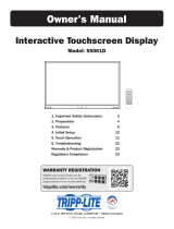 Tripp Lite Interactive Touchscreen Display Owner's manual