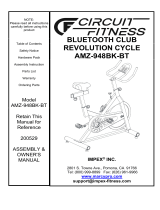 CIRCUIT FITNESSAMZ-948BK-BT Bluetooth Club Revolution Cycle