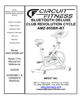 CIRCUIT FITNESS AMZ-955BK-BT Bluetooth Deluxe Club Revolution Cycle Owner's manual