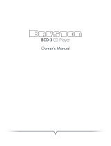 Bryston BCD3 -031717 Owner's manual