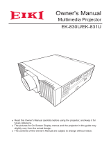 Eiki EIKI EK-833DU User manual