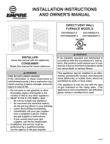 Empire Direct-Vent Wall Furnace (DV210/215) Owner's manual