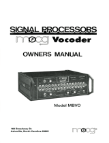 Moog 16 Channel Vocoder User manual