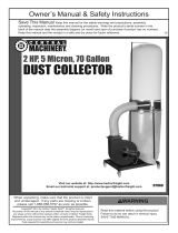 Central Machinery 70 gallon 2 HP Heavy Duty High Flow High Capacity Dust Collector Owner's manual