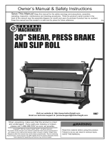 Central Machinery 30 in. Capacity Shear, Press Brake, and Slip Roll Owner's manual