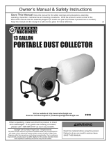 Central Machinery 13 gallon 1 HP High Flow Dust Collector Owner's manual