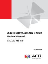 ACTi A44 A45 A46 A48 A421 A425 User manual