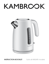 Kambrook Scandi Chic™ 1.7L BPA Freee Stainless Steel Kettle Operating instructions