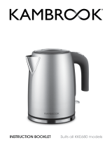 Kambrook Deluxe Collection 1.7L BPA Free Stainless Steel Kettle Operating instructions