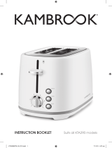 Kambrook Scandi Chic™ 2 Slice Stainless Steel Toaster Operating instructions