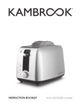 Kambrook Deluxe Collection 2 Slice Stainless Steel Toaster Operating instructions