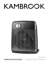 Kambrook 2400W Oscillating Fan Heater Operating instructions