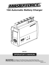 Schumacher Masterforce 260-9511 15A Automatic Battery Charger MF189 Owner's manual