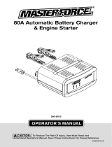 Schumacher Masterforce 260-9512 80A Automatic Battery Charger & Engine Starter MF188 Owner's manual