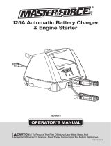 Schumacher Masterforce 260-9513 125A Automatic Battery Charger & Engine Starter MF187 Owner's manual
