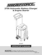 Schumacher Masterforce 260-9514 275A Automatic Battery Charger & Engine Starter MF186 Owner's manual