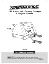 Schumacher Masterforce 260-9513 125A Automatic Battery Charger & Engine Starter MF187 Owner's manual