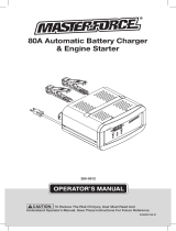 Schumacher Masterforce 260-9512 80A Automatic Battery Charger & Engine Starter MF188 Owner's manual