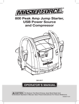 Schumacher Masterforce 260-9517 800 Peak Amp Jump Starter Owner's manual