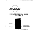 Morco G111E Owner's manual