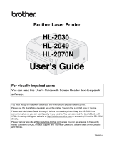 Brother HL-2030 User manual