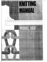 Silver Reed Knitmaster 560 Owner's manual
