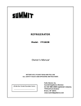 Summit FF1843BCSSADA Owner's manual