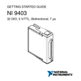 National Instruments 9403 Getting Started Manual